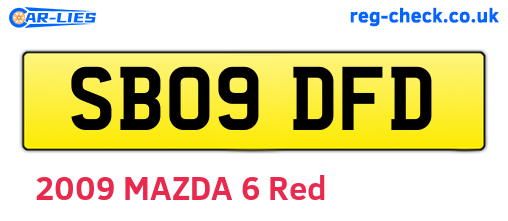 SB09DFD are the vehicle registration plates.