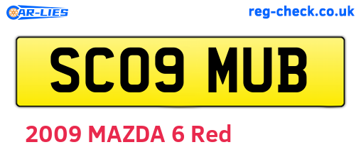 SC09MUB are the vehicle registration plates.