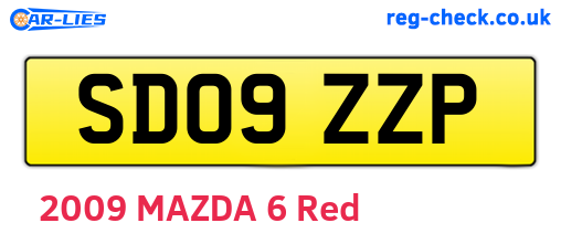 SD09ZZP are the vehicle registration plates.