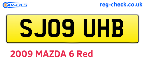 SJ09UHB are the vehicle registration plates.