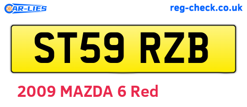 ST59RZB are the vehicle registration plates.
