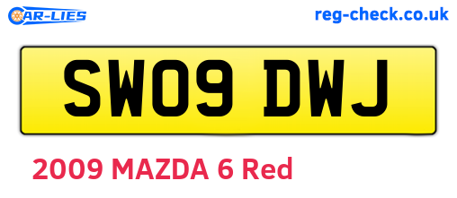 SW09DWJ are the vehicle registration plates.