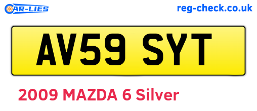 AV59SYT are the vehicle registration plates.