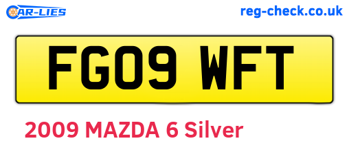 FG09WFT are the vehicle registration plates.