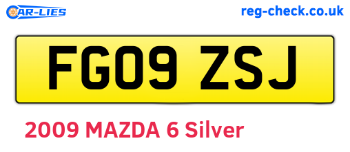 FG09ZSJ are the vehicle registration plates.