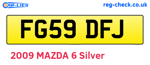 FG59DFJ are the vehicle registration plates.