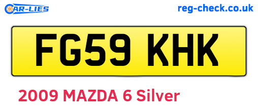 FG59KHK are the vehicle registration plates.
