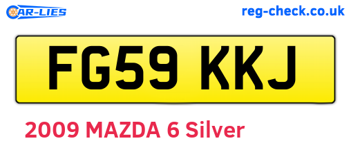 FG59KKJ are the vehicle registration plates.