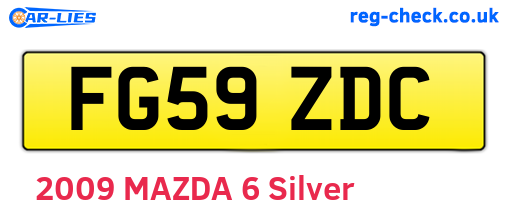 FG59ZDC are the vehicle registration plates.