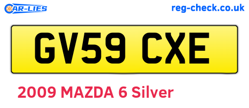 GV59CXE are the vehicle registration plates.