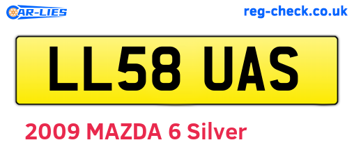 LL58UAS are the vehicle registration plates.