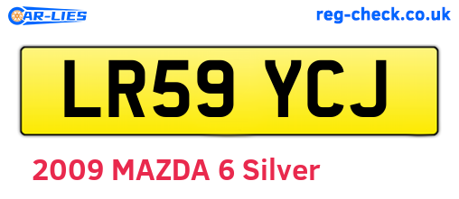LR59YCJ are the vehicle registration plates.