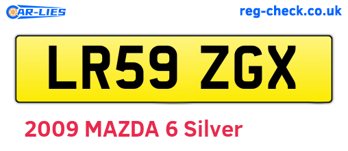LR59ZGX are the vehicle registration plates.