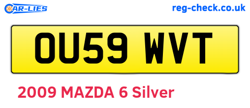 OU59WVT are the vehicle registration plates.