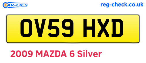 OV59HXD are the vehicle registration plates.