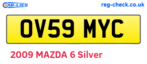 OV59MYC are the vehicle registration plates.