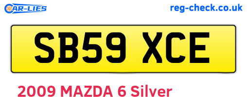 SB59XCE are the vehicle registration plates.