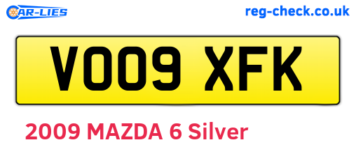 VO09XFK are the vehicle registration plates.