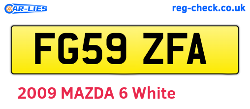 FG59ZFA are the vehicle registration plates.