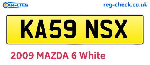 KA59NSX are the vehicle registration plates.