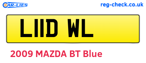 L11DWL are the vehicle registration plates.