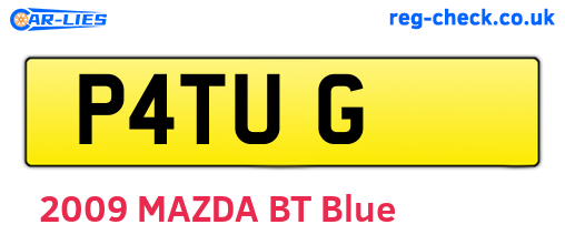 P4TUG are the vehicle registration plates.