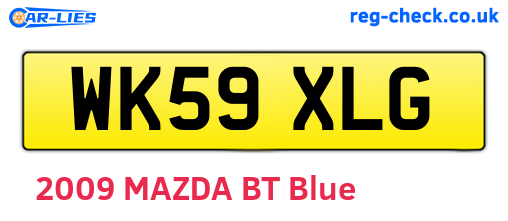 WK59XLG are the vehicle registration plates.