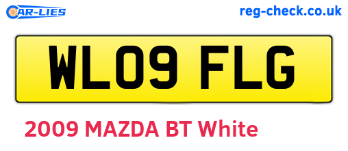 WL09FLG are the vehicle registration plates.