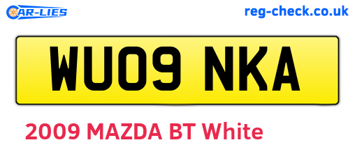 WU09NKA are the vehicle registration plates.