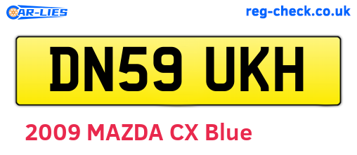 DN59UKH are the vehicle registration plates.