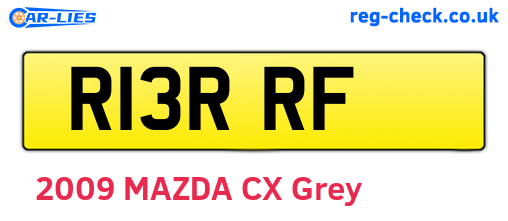 R13RRF are the vehicle registration plates.