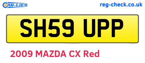 SH59UPP are the vehicle registration plates.