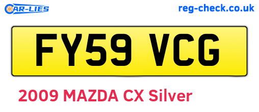 FY59VCG are the vehicle registration plates.