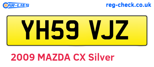 YH59VJZ are the vehicle registration plates.
