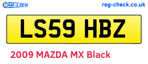 LS59HBZ are the vehicle registration plates.