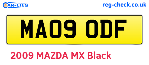 MA09ODF are the vehicle registration plates.