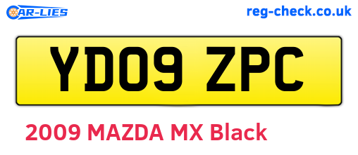 YD09ZPC are the vehicle registration plates.