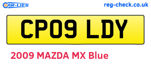 CP09LDY are the vehicle registration plates.