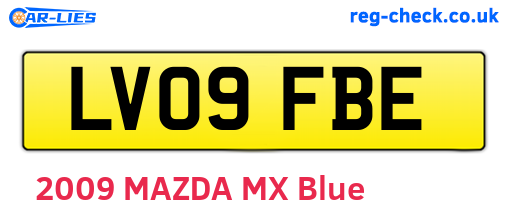 LV09FBE are the vehicle registration plates.