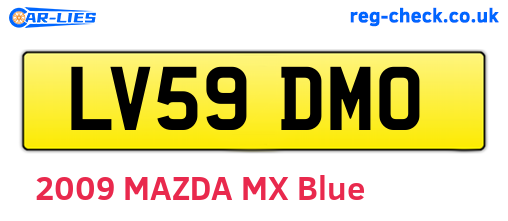LV59DMO are the vehicle registration plates.