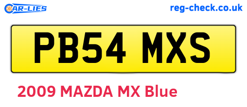 PB54MXS are the vehicle registration plates.