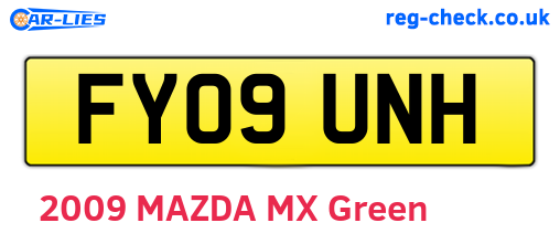 FY09UNH are the vehicle registration plates.