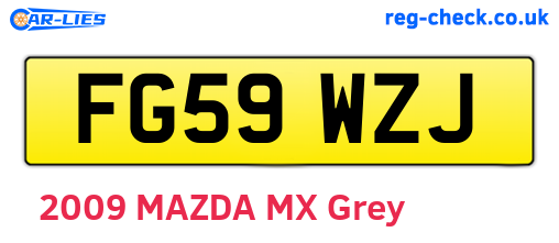 FG59WZJ are the vehicle registration plates.