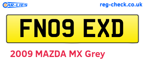 FN09EXD are the vehicle registration plates.
