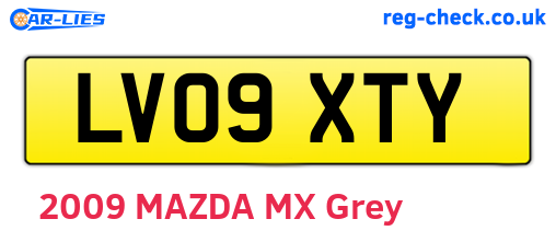 LV09XTY are the vehicle registration plates.