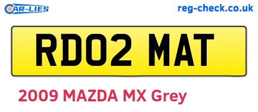 RD02MAT are the vehicle registration plates.