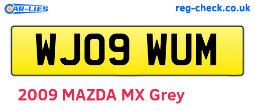 WJ09WUM are the vehicle registration plates.