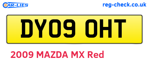 DY09OHT are the vehicle registration plates.