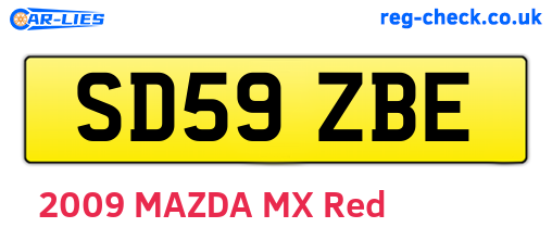 SD59ZBE are the vehicle registration plates.