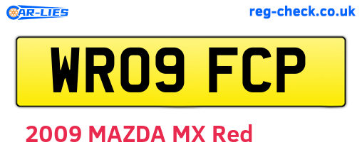 WR09FCP are the vehicle registration plates.